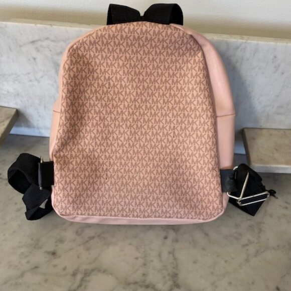 MICHAEL KORS Blush Pink Logo Monogram Backpack main image 14